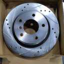 R1 Concepts Front and Rear Brakes and Rotors| Drilled and Slotted Brake Rotors| Front and Rear Ceramic Brake Pads and Rotors Kit| Brake Kit| Automotive Replacement Brake Kits 4 Pack