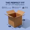 BOX USA Shipping Boxes Small 10"L x 10"W x 10"H 25-Pack, Cardboard Box for Shipping, Moving, Mailing, Packing, Packaging and Storage