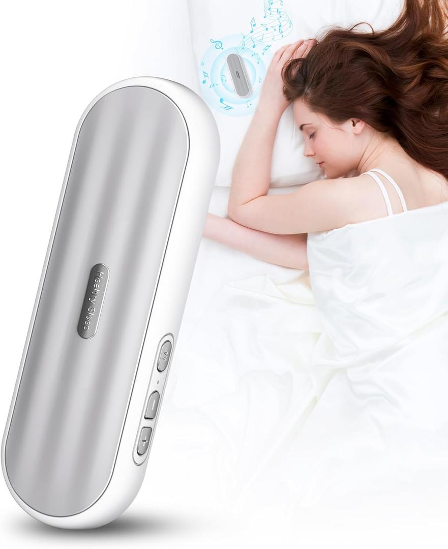 Under Pillow Bluetooth Speaker for Sleep: Private Bone Conduction Portable Speaker with White Noise - 20-Hour Battery Life for Soothing Sleep Sound(White)