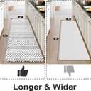 KIMODE Anti Fatigue Kitchen Mats, Padded Kitchen Floor Mats 24"x71", Boho Farmhouse Kitchen Runner Rugs, Black and White Rugs for Kitchen Floor, Cushioned Standing Mat for Laundry Office Sink Desk