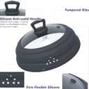 Collapsible Silicone Microwave Splatter Cover for Food Plate Bowl 10.8 inch