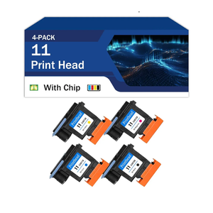 11 C4811A C4812A C4813A C4810APrint Head PrintHead with New Chip Compatible for HP Business Inkjet 1000 1200 2280 2300 2600 DesignJet 20PS 50PS 70 100Plus 110Plus 111 120 120NR 500 4 pcs