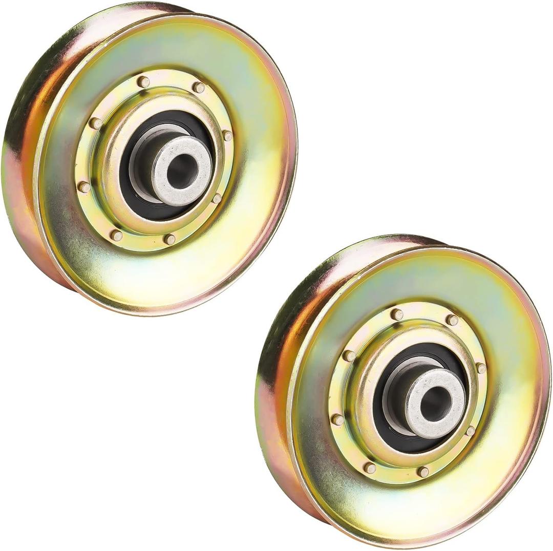 V-Groove Idler Pulley for Husqvarna AYP 127783 139245 532139245 LT120 LT125 LT130 LT131 GT200 GT160 CT130 CT131 YTH2042 YTH1746 YTH2448 Lawn Mowers (2 Pack)