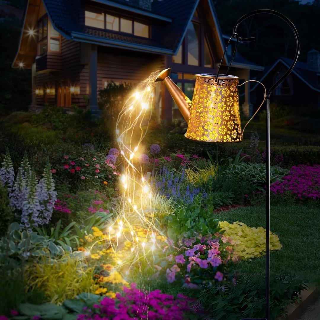Solar Watering Can Light,Solar Yard Decorations Outdoor,IP65 Waterproof Hanging Solar Lantern Lights,Garden Decor Lights for Yard, Flower Bed Decor Light,Gardening Gifts for mom Grandma