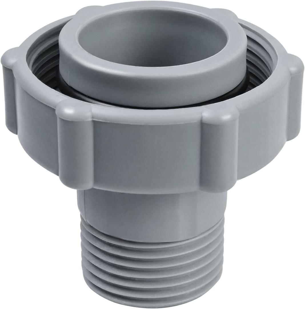 XJJ Swimming Pool Drain Fitting Connects Fit for Coleman Pools,ID1.5-inch Connect To The Bottom Of The Pool, OD1.0-inch.Internal Thread 3/4-inch Connect To The Garden Pipe