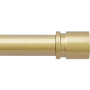 Byondeth Curtain Rods for Windows 16 to 240 Inches Adjustable Length 1 Inch Diameter Window Curtain Rod with Aluminium Finials, Flash Gold
