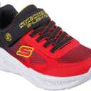 SKECHERS Boy's Meteor-Lights-krendo Sneaker (11 Little Kid, Red/Black)