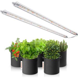Spider Farmer Glow80 LED Grow Lights, 3.6ft Sunlike Full Spectrum Waterproof Plant Growing Lamp Linkable for Indoor Plant Shelves Seedling Veg Flower Hydroponic Greenhouse