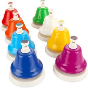 8 Pcs Rainbow Desk Bells, 8 Notes Diatonic Metal Musical Bells, Musical Bells Musical Learning for Musical Teaching Church