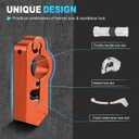 Motorcycle & Helmet Anti-Theft Grip Lock Combo, Orange, Aluminum Alloy & Stainless Steel, Key Lock, Compact, For Motorcycles with 1.3-1.5 Inch Handlebar Diameters