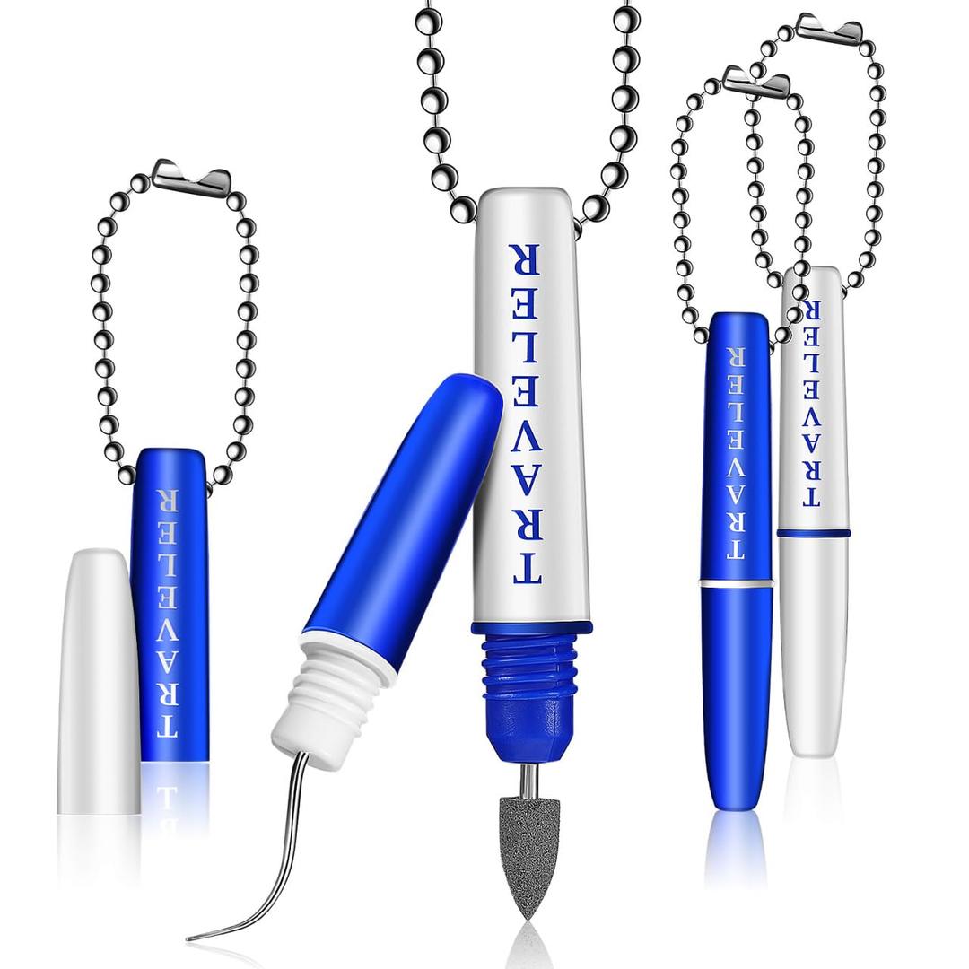 Portable Tools Set - 2Pcs with Keychain, Tartar Scraper & Eraser for Travel & Home Use, Compact Oral Kit