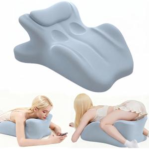 Multi Functional Sleeping Pillow, Ergonomic Body Support pad, Used for Side Lying, backrest, and Prone Lying (Blue)