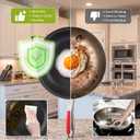 10 Inch Nonstick Frying Pan, Tri-Ply Clad Stainless Steel Skillet with Reinforced Coating, Detachable Handle with Sleeve, Dishwasher & Oven Safe, Induction Compatible, PFOA-Free