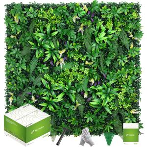 Artificial Grass Wall Panels (20"x 20" 18pcs),Hedge Green Wall Decor Backdrop, UV-Anti Fake Greenery Plant Wall Boxwood Panels for Privacy Fence Screen Outdoor Indoor Wedding Garden Backyard
