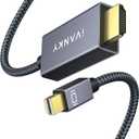 IVANKY 4K Mini DisplayPort to HDMI Cable 10FT, 4K@60Hz Unidirectional Mini DP to HDML Cable, Braided/Alum Shell, Thunderbolt 2 to HDMI Cable for MacBook, Surface Pro/Dock, Monitor, Projector - 10FT