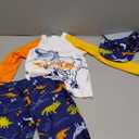 Boys Rash Guard Swimsuits Sets Shark Print Long Sleeve Bathing Suit Swimwear Set with Hat, 5-6 Years