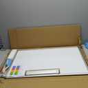 WALGLASS Combination Magnetic Whiteboard & Corkboard, 20"x30" Combo for School, Office & Home, Dry Erase Board with Removable Tray, Pins, Eraser, Markers & Magnets