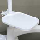 Adjustable White Pole Post Mounted Square Utility Access Shelf Tray US100 Holders Fit on Any Chair