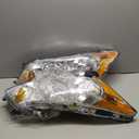 LBRST Headlight Assembly for Honda for Accord 2008-2012 Chrome Housing Amber Reflector Clear Lens Driver and Passenger Side Headlamp