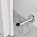 Long Door Stops, 8 Inch Stainless Steel Doorstop, Brushed Door Stopper, Anti-Collision Resistance with Rubber Absorber, Doors Holder Catch Wall Protector Silver (1 Pack)