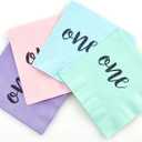 One Pastel Rainbow 21st First Birthday Party Paper Napkins (24 Pack)