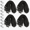 Beieverluck 200 Pack Badge Lanyards Bulk Lanyard with Bulldog Clip Neck Cruise Flat Lanyard for ID Card Badge Holders