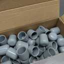 Taiyin 144 Pcs Folding Chair Leg Caps, 7/8 Inch Heavy Duty Plastic Round Chair Covers, Grey Furniture Leg Feet for Hardwood Floor Protectors