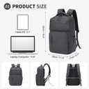 Waterproof Laptop Backpack for Men & Women, Flight Approved Anti-Theft Daypack with 15.6-inch Laptop Sleeve (Gray), Medium