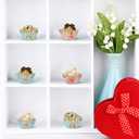 Sunnyray 600 Count Floral Mini Cupcake Liners for Baking Watercolor Flower Small Cupcake Liners Wrappers Tea Party Baking Paper for Shower Wedding Bridal Showers Birthday Party Decoration