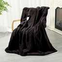 Electric Throw Heated Blanket, Waffle Weave Electric Blanket, Rapid Heating, LCD Controller, 6 Temperature Settings, 4-Hour Auto Shut-Off, ETL Certified, Machine Washable, 50“ × 60”, Dark Gray