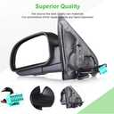 SCITOO Side View Mirror Driver Side Compatible with 2002-2009 For Chevy Trailblazer, 2002-2006 For GMC Envoy, Manual Folding, Heated, Power Adjustment