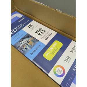 4 Pack T8 U Bend LED Tube Light,LED U Shaped Bulbs,Shop Light,Office Light 2x2FT 24W(50W Equivalent),6000K Daylight White,G13 Base Dual-End Powered,Ballast Bypass,LED Bulb Clear Cover 100-277V