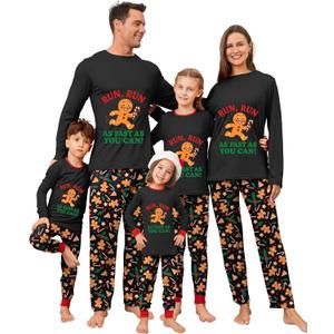 Rnxrbb 2025 Family Christmas Pajamas Pjs Set Matching Christmas Pajama Xmas Sleepwear for Couples Adult Women Men Kids (Green)