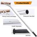 Leaf Roof Brush and Roof Rake, 21 Ft Adjustable Length Roof Cleaning Tool, Remove Roof Leaves Safely, with Natural Brush Head, Lightweight, Easy to Use & Store
