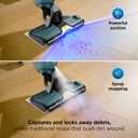 Shark VACMOP Reveal NEW Cordless Hard Floor Cleaner, Vacuum & Spray Mop, Powerful Suction, Lightweight, Illumination Light, Includes 4 Disposable Pads, 12oz Pet Multi-Surface Cleaning Solution, VM400