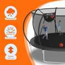 Trampoline Spring Cover, Gonoce 14FT Trampoline Pad Replacement, No Holes for Poles, Waterproof and Tear-Resistant Black