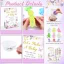 Blosssound Funny Baby Shower Games Decorations Let's Make a Baby Clay Game Sign Set 24 Play Clay 24 Pencils Shower Gender Reveal Game Activities Adults Boys Girls(Pink and Purple Butterfly)