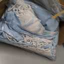 Turkish Beach Towels Set of 6, Large 36" x 71" Towel Set Aqua & White