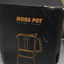 SIXAQUAE Stovetop Espresso Maker, Crystal Glasstop & Stainless Steel Espresso Moka Pot,Classic Italian coffee maker（360ml）