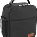 Femuar Lunch Box for Men Women Adults, Small Lunchbox for Work Picnic - Reusable Lunch bag Portable Lunch tote, Black