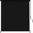 Amagenix Outdoor Roller Shades 12'(W) X 8'(H), Exterior Cordless Patio Shades Roll Up Outdoor Blinds with Spliced Poles Design, 90% UV Protection for Porch Gazebo Pergola, Black, 144"W x 96"H