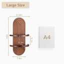 Mid Century Wall Shelves with Ledge: 22inch Large 2-Tier Walnut Boho Floating Shelves Arched Modern Wall Decor for Bathroom Bedroom Living Room Entryway
