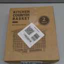 Wire Storage Basket for Kitchen Pantry: GGIU Stackable Kitchen Counter Organizers - Wire Organizing Bin for Produce Vegetable Potato and Onion Black