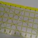 Acrylic Ruler 7 Piece Set, Non Slip Rings 50 Pieces, Quilting Rulers, Size (6"x24"), (2"x24"), (3"x18"), (3"x8"), (1.5"x12"), (1"x12"), (1"x6") (Yellow-7 Piece Set)