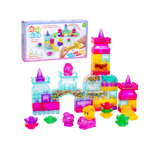 Jelly Blox Classic Castle Set | Includes 45 Pieces | Toddler & Preschool Building Blocks Kids Can Squeeze, Stretch, Squish | MESH ACCREDITED | Safety Tested & Ouch-Free | Sensory Play Toy for Ages 2+