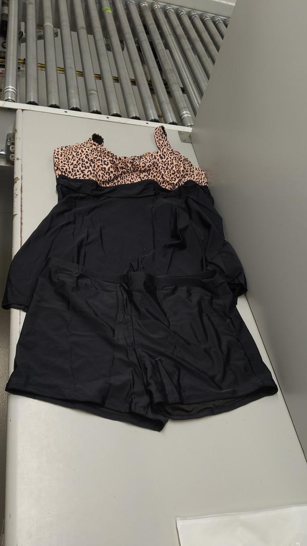 Aqua Eve Plus Size Swim Dress - Two Piece Tankini Tummy Control Bathing Suit with Shorts 2025 Swimsuit (Black, XXXL)