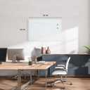 U Brands Magnetic Dry Erase Calendar White Board, 30" x 20", White Wood Style Frame, Includes Magnets