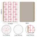 2 x 2 Pcs Pink Bow Spiral Notebook, Coquette Preppy Spiral Notebook for Women Friends Girls, 160 Pages Trendy Hardcover Journaling Notebooks for Business Writing Travel Home Office Aesthetic Notebooks