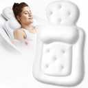 Bath Pillows for Tub, Skin Friendly Bathtub Cushion for Head and Neck with Soft 5D Mesh Fabric and 54 Non-Slip Suction Cups, Relaxing Tub Shower Accessories Spa Gifts