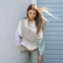 Fleece Belt Bag with Adjustable Strap for Women and Men Crossbody Fanny Bag Bum Bag, Waist Pack for Hiking Workout Sports Travel Light Grey